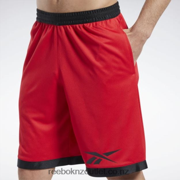 Vector Red 2B46261269 Basketball Mesh Shorts Reebok Men