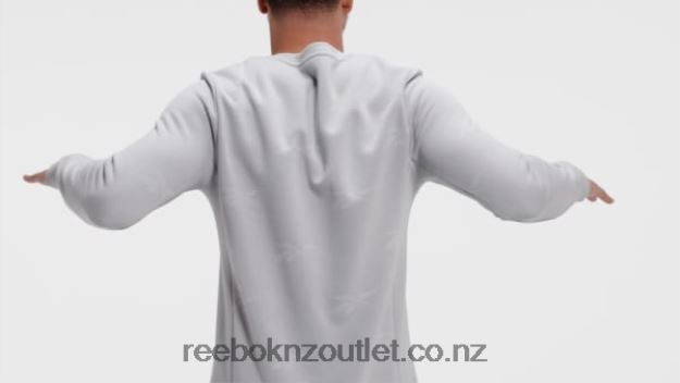 Pure Grey 3 2B46261248 Identity Vector Fleece Crew Sweatshirt Reebok Men