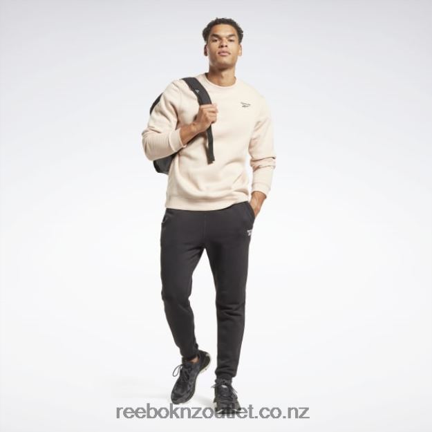 Soft Ecru 2B46261219 Identity Fleece Vector Crew Sweatshirt Reebok Men