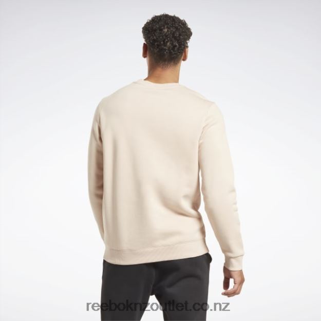 Soft Ecru 2B46261219 Identity Fleece Vector Crew Sweatshirt Reebok Men