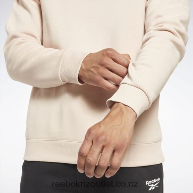 Soft Ecru 2B46261219 Identity Fleece Vector Crew Sweatshirt Reebok Men