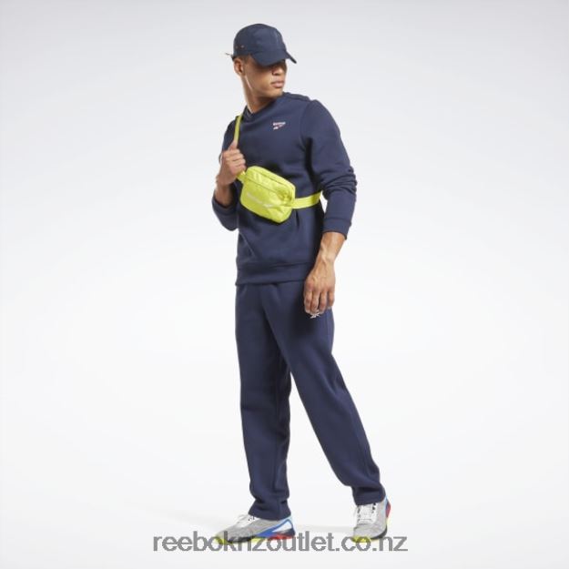 Vector Navy 2B46261180 Identity Fleece Vector Crew Sweatshirt Reebok Men