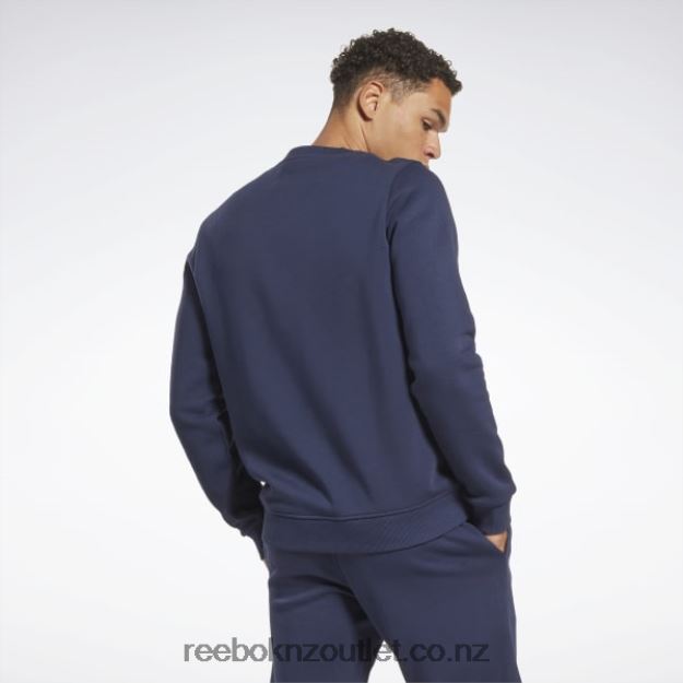 Vector Navy 2B46261180 Identity Fleece Vector Crew Sweatshirt Reebok Men
