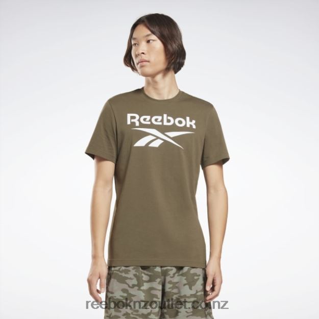 Army Green 2B46261161 Identity Big Logo T-Shirt Reebok Men