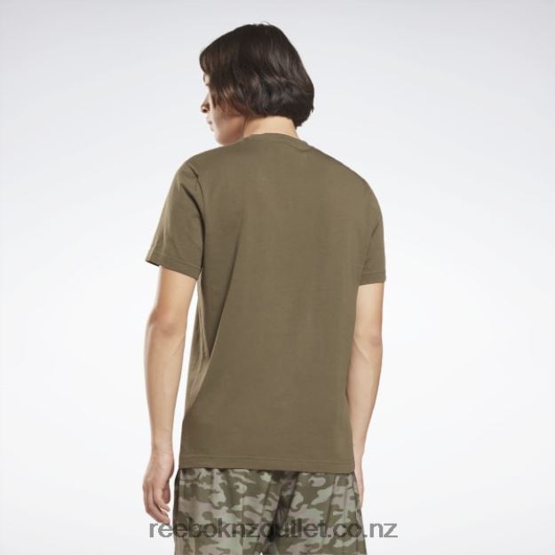 Army Green 2B46261161 Identity Big Logo T-Shirt Reebok Men