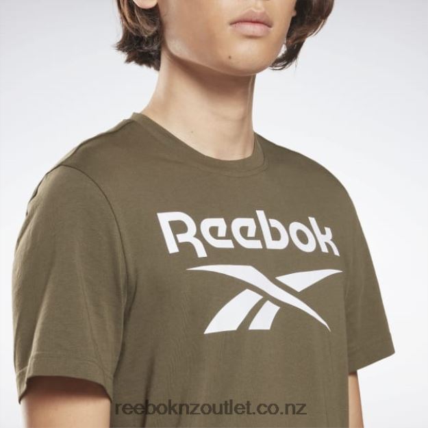 Army Green 2B46261161 Identity Big Logo T-Shirt Reebok Men