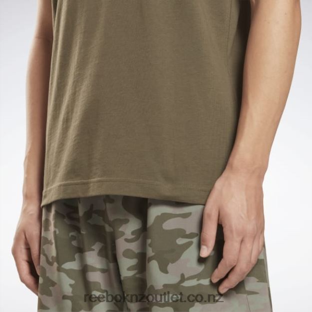 Army Green 2B46261161 Identity Big Logo T-Shirt Reebok Men