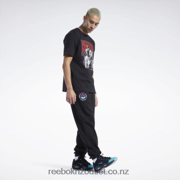 Black 2B46261226 Iverson Trio Short Sleeve T-Shirt Reebok Men