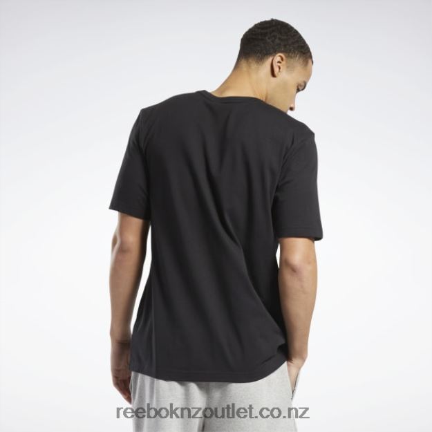 Black 2B46261254 Answer to No One Short Sleeve T-Shirt Reebok Men