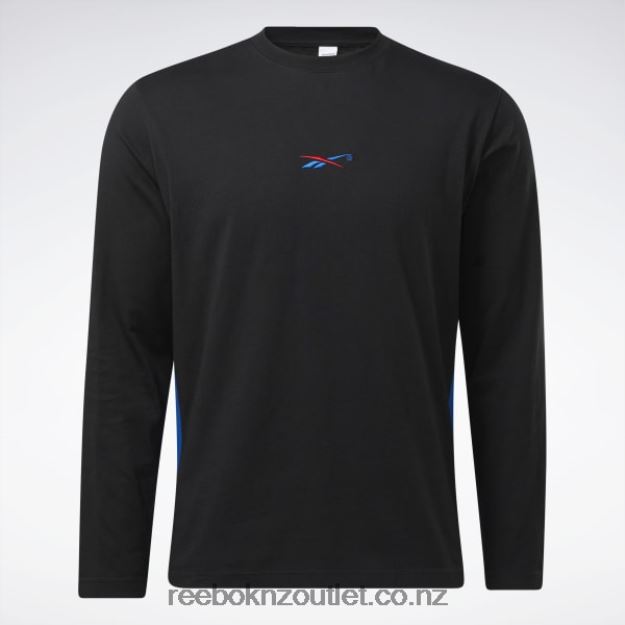 Black 2B46261264 Answer to No One Long Sleeve T-Shirt Reebok Men