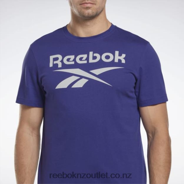 Bold Purple 2B46261348 Identity Big Logo T-Shirt Reebok Men