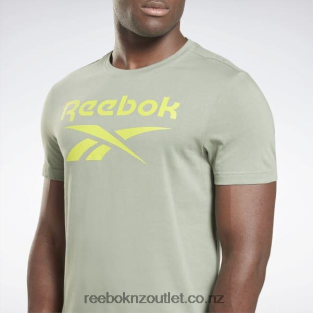 Harmony Green 2B46261204 Identity Big Logo T-Shirt Reebok Men