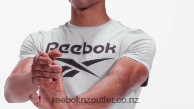 Medium Grey Heather 2B46261306 Identity Big Logo T-Shirt Reebok Men