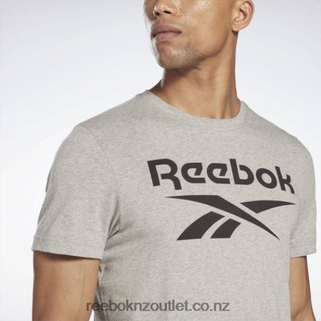 Medium Grey Heather 2B46261306 Identity Big Logo T-Shirt Reebok Men