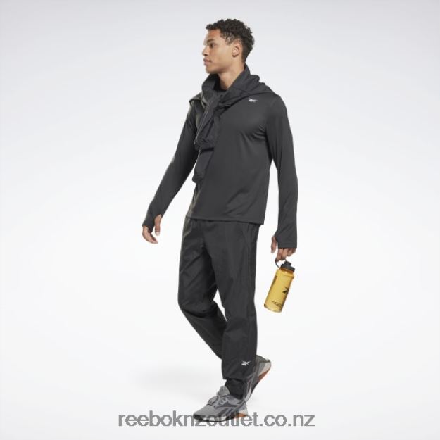 Night Black 2B46261262 Training Long Sleeve Tech T-Shirt Reebok Men