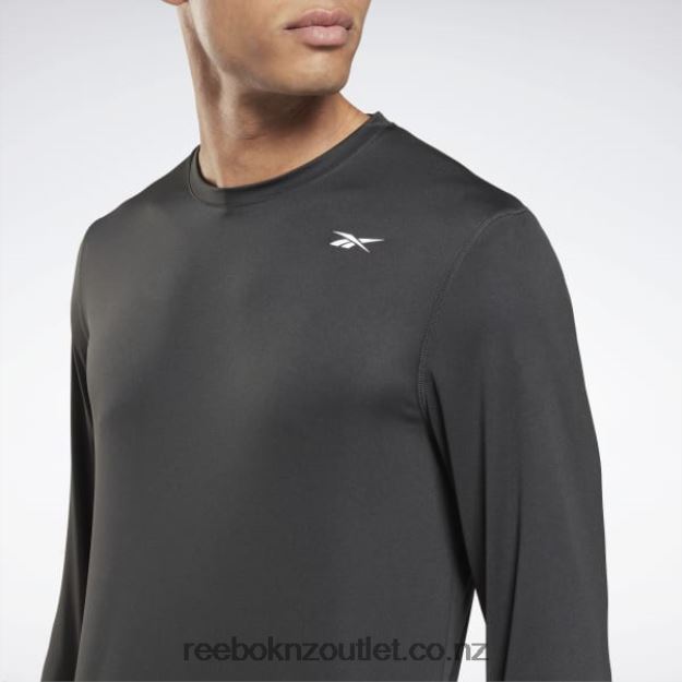 Night Black 2B46261262 Training Long Sleeve Tech T-Shirt Reebok Men