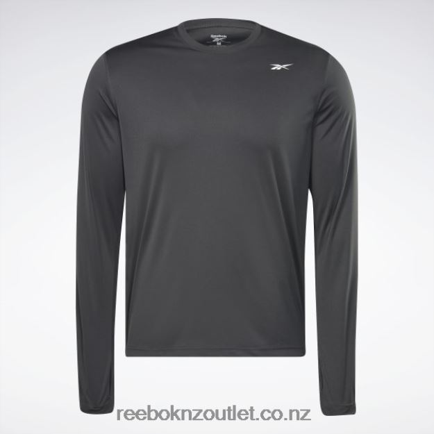 Night Black 2B46261262 Training Long Sleeve Tech T-Shirt Reebok Men
