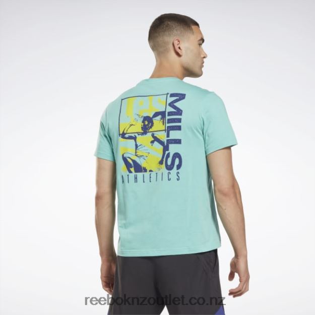 Semi Classic Teal 2B46261313 Les Mills Graphic T-Shirt Reebok Men