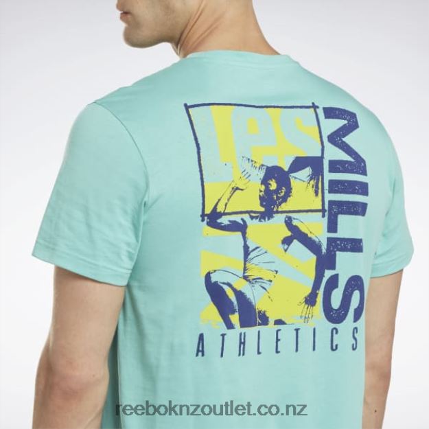 Semi Classic Teal 2B46261313 Les Mills Graphic T-Shirt Reebok Men
