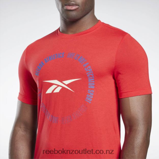 Vector Red 2B46261295 Life Is Not a Spectator Sport Graphic T-Shirt Reebok Men