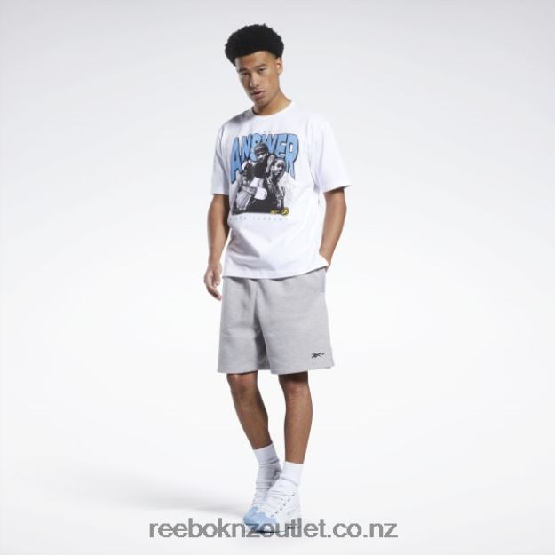 White 2B46261173 Iverson Trio Short Sleeve T-Shirt Reebok Men