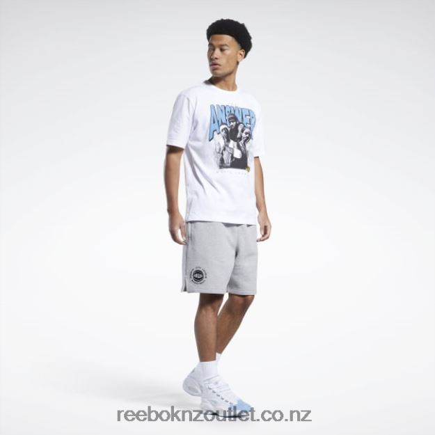 White 2B46261173 Iverson Trio Short Sleeve T-Shirt Reebok Men