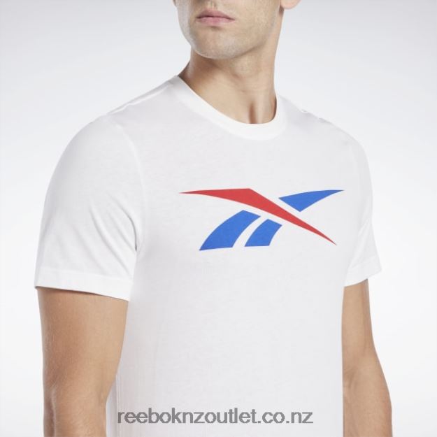 White/Vector Red/Vector Blue 2B46261185 Graphic Series Vector T-Shirt Reebok Men
