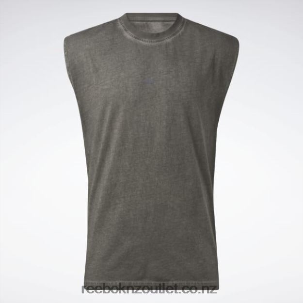 Black 2B46261326 Basketball Court Top Bi-Dye Tank Top Reebok Men