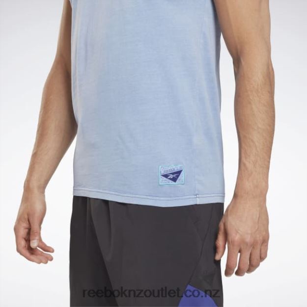 Bold Purple 2B46261304 Les Mills Natural Dye Tank Top Reebok Men