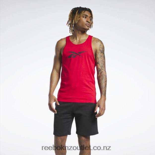 Vector Red/Black 2B46261231 Graphic Series Vector Tank Top Reebok Men