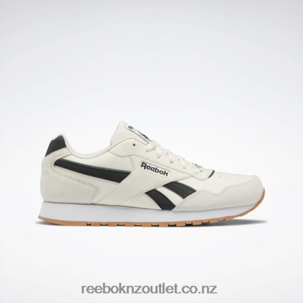 Chalk/Glen Green/Black 2B46261318 Classic Harman Run Men's Shoes Reebok