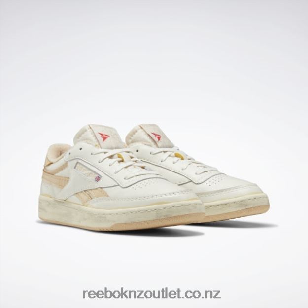 Chalk/Weathered Beige F22-R/Alabaster 2B46261104 Club C Revenge Vintage Men\'s Shoes Reebok