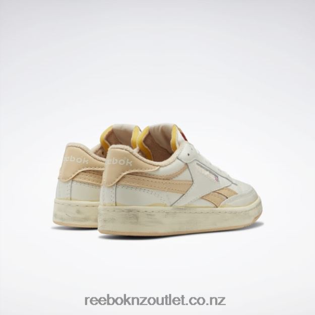 Chalk/Weathered Beige F22-R/Alabaster 2B46261104 Club C Revenge Vintage Men\'s Shoes Reebok