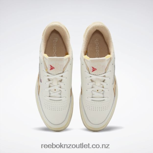 Chalk/Weathered Beige F22-R/Alabaster 2B46261104 Club C Revenge Vintage Men\'s Shoes Reebok