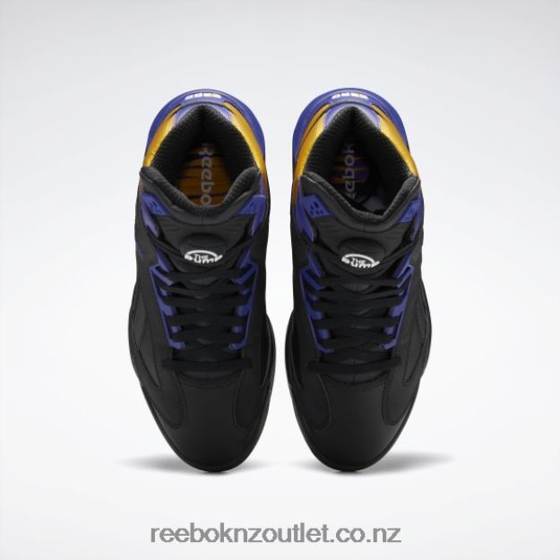 Core Black/Bold Purple/Collegiate Gold 2B46261034 Shaq Attaq Basketball Shoes Reebok Men