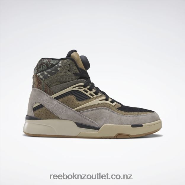 Core Black/Boulder Grey/Utility Beige 2B46261311 Pump TZ Men's Basketball Shoes Reebok
