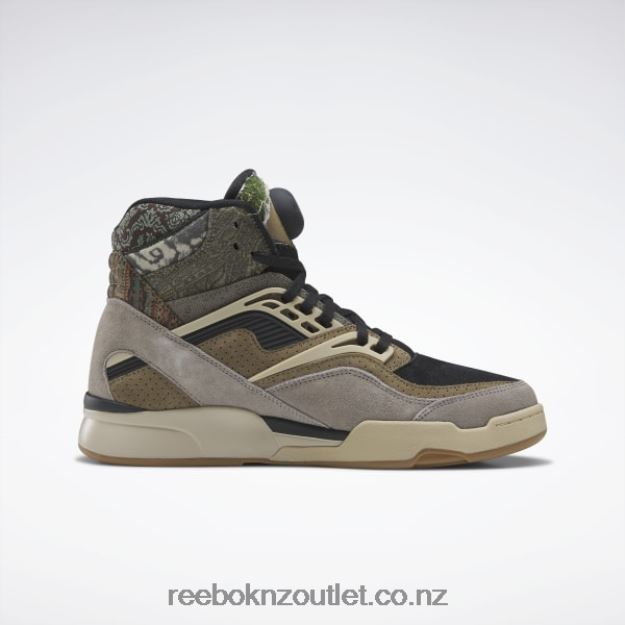 Core Black/Boulder Grey/Utility Beige 2B46261311 Pump TZ Men\'s Basketball Shoes Reebok