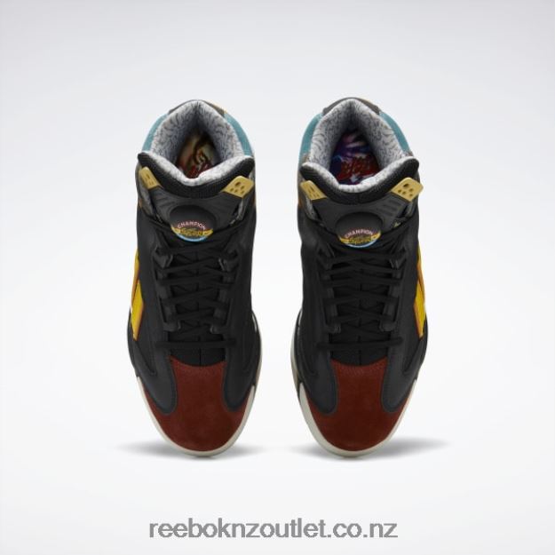 Core Black/Dark Sable/Luxe Blue 2B46261024 Street Fighter Shaq Attaq Basketball Shoes Reebok Men