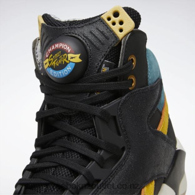 Core Black/Dark Sable/Luxe Blue 2B46261024 Street Fighter Shaq Attaq Basketball Shoes Reebok Men