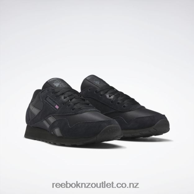 Core Black/Pure Grey 7 2B46261078 Classic Nylon Men\'s Shoes Reebok