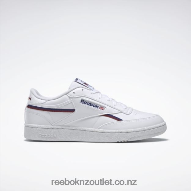 Ftwr White/Classic Cobalt/Classic Burgundy 2B46261215 Club C 85 Vegan Shoes Reebok Men