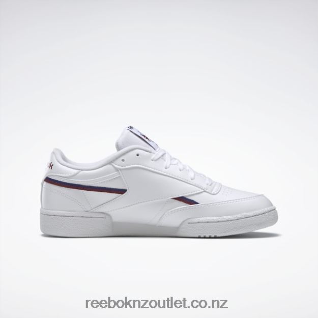 Ftwr White/Classic Cobalt/Classic Burgundy 2B46261215 Club C 85 Vegan Shoes Reebok Men