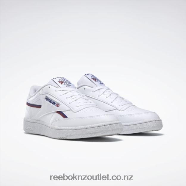 Ftwr White/Classic Cobalt/Classic Burgundy 2B46261215 Club C 85 Vegan Shoes Reebok Men