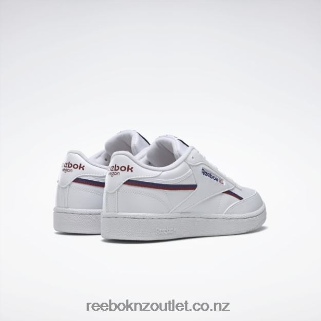Ftwr White/Classic Cobalt/Classic Burgundy 2B46261215 Club C 85 Vegan Shoes Reebok Men