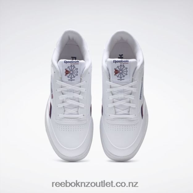 Ftwr White/Classic Cobalt/Classic Burgundy 2B46261215 Club C 85 Vegan Shoes Reebok Men