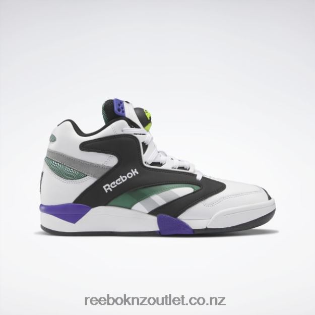 Ftwr White/Core Black/Dark Green 2B46261039 Shaq Victory Pump Basketball Shoes Reebok Men