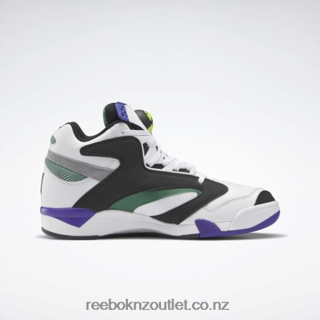 Ftwr White/Core Black/Dark Green 2B46261039 Shaq Victory Pump Basketball Shoes Reebok Men
