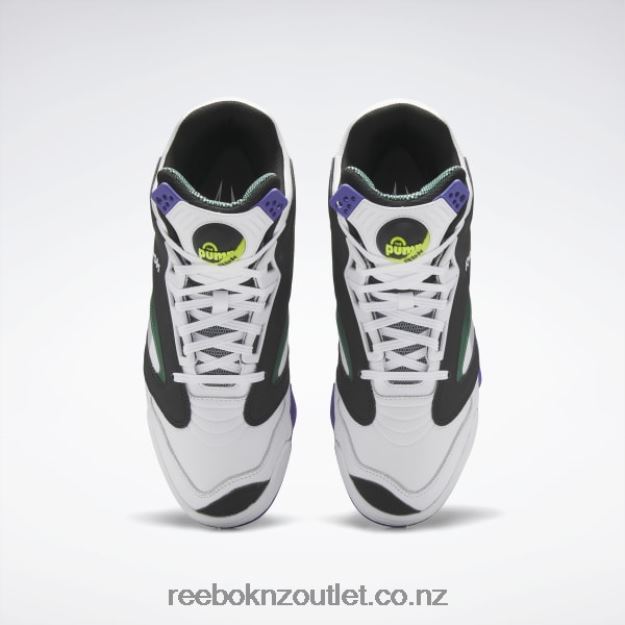 Ftwr White/Core Black/Dark Green 2B46261039 Shaq Victory Pump Basketball Shoes Reebok Men