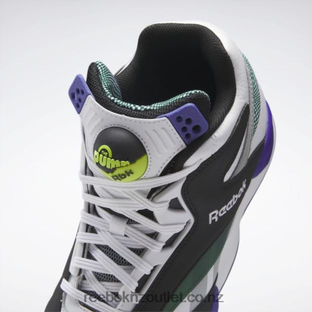 Ftwr White/Core Black/Dark Green 2B46261039 Shaq Victory Pump Basketball Shoes Reebok Men