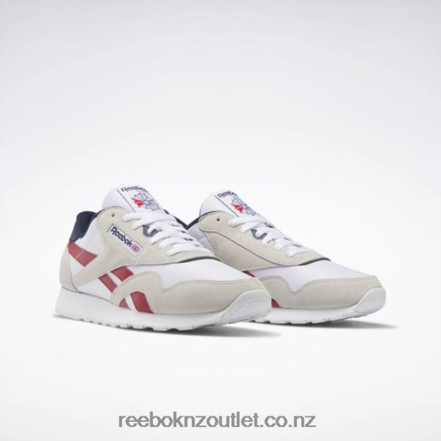 Ftwr White/Flash Red/Vector Navy 2B46261100 Classic Nylon Men\'s Shoes Reebok